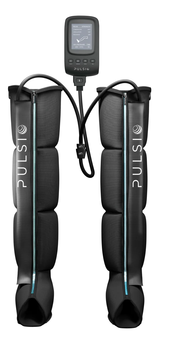 Pulsio compression boot and hip attachment recovery session at Cassells